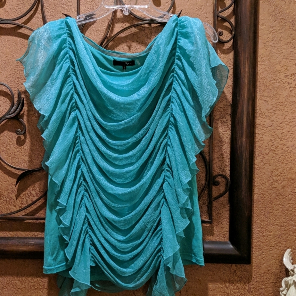 Ruffled Blouse with flutter sleeves